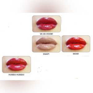 4 brand new theBalm Read My Lips shades - Wow! Hubba Hubba! Snap! & Va Va Voom!